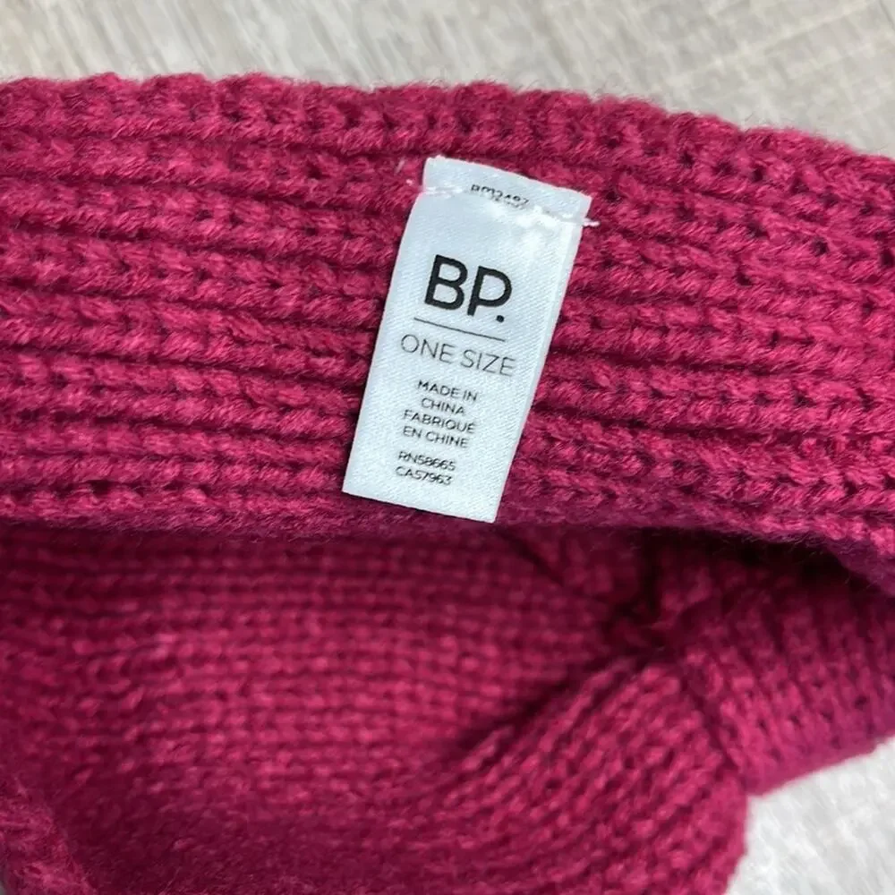 NWT BP Red Berry Metallic Knitted Headwrap Women’s One Size